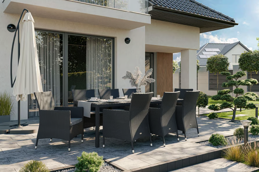 Садові меблі Di Volio VERONA 8+1 Сірий/сірий Киев - изображение 2