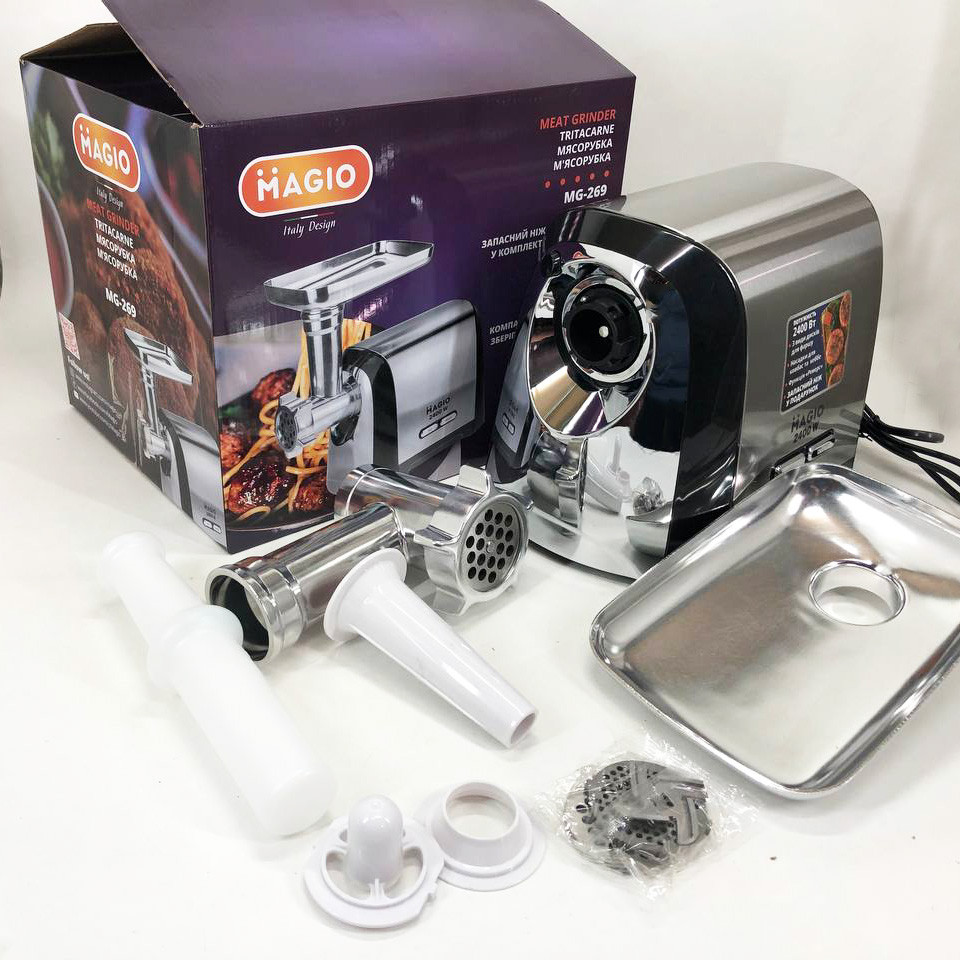 М'ясорубка з легким чищенням Magio, М'ясорубка кухонна потужна для дому 'ясорубки для ковбаси AD-56 Львів - фото 4