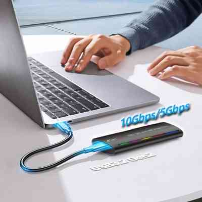 Карман внешний Dynamode M.2 SSD NVMe/SATA combo USB3.2 GEN2 Type-C aluminium black (DM-CAD-SSD10) Винница