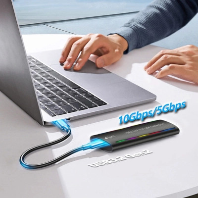 Карман внешний Dynamode M.2 SSD NVMe/SATA combo USB3.2 GEN2 Type-C aluminium black (DM-CAD-SSD10) Винница - изображение 6