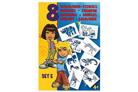 Трафарети MALINOS Африканські тварини 8 шт (Набір E) Киев