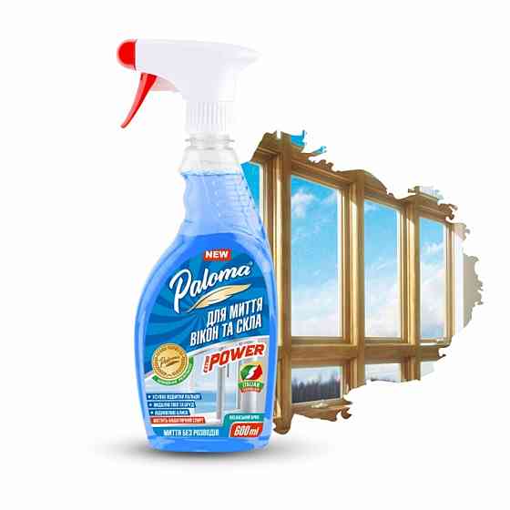 Очисник для скла та дзеркал з нашатирним спиртом Paloma Extra Power, 600мл Киев