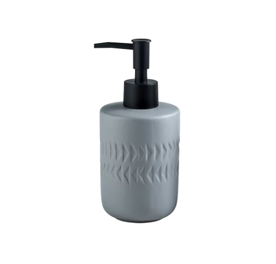 Дозатор для мила керамічний для ванної кімнати та кухні колір сірий Кам'янець-Подільський