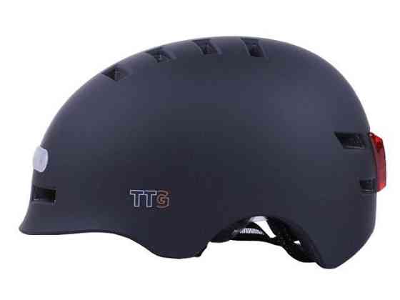 Шлем для самокатов, скейтов GTS-H-039 с габаритным фонарем (черный, size L) Мукачево