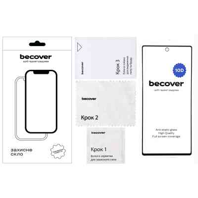 Стекло защитное BeCover Google Pixel 6A 10D Black (711488) Винница