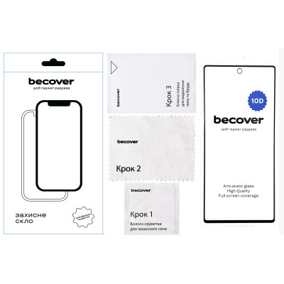 Стекло защитное BeCover Google Pixel 6A 10D Black (711488) Винница - изображение 2