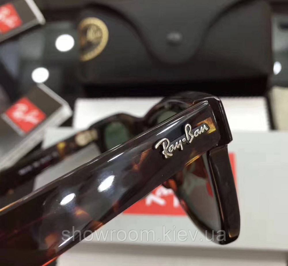 Мужские солнцезащитные очки в стиле RAY BAN Wayfarer 2140-902 LUX Киев - изображение 3