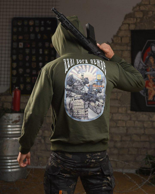 Худи maklin   Далі Бога Немає  олива НП4879 Одесса - изображение 1