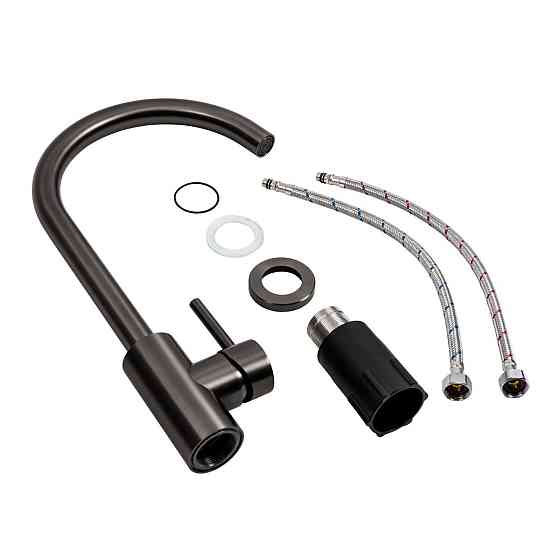 PLATINUM Змішувач кухонний Platinum PVD чорний 8003А-LI Киев