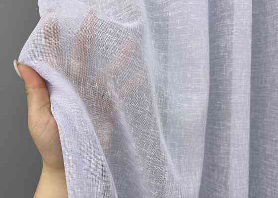 Тюль VR-Textil 2027т Лен однотонный Светло голубой 400х270 см (42-1097) Киев