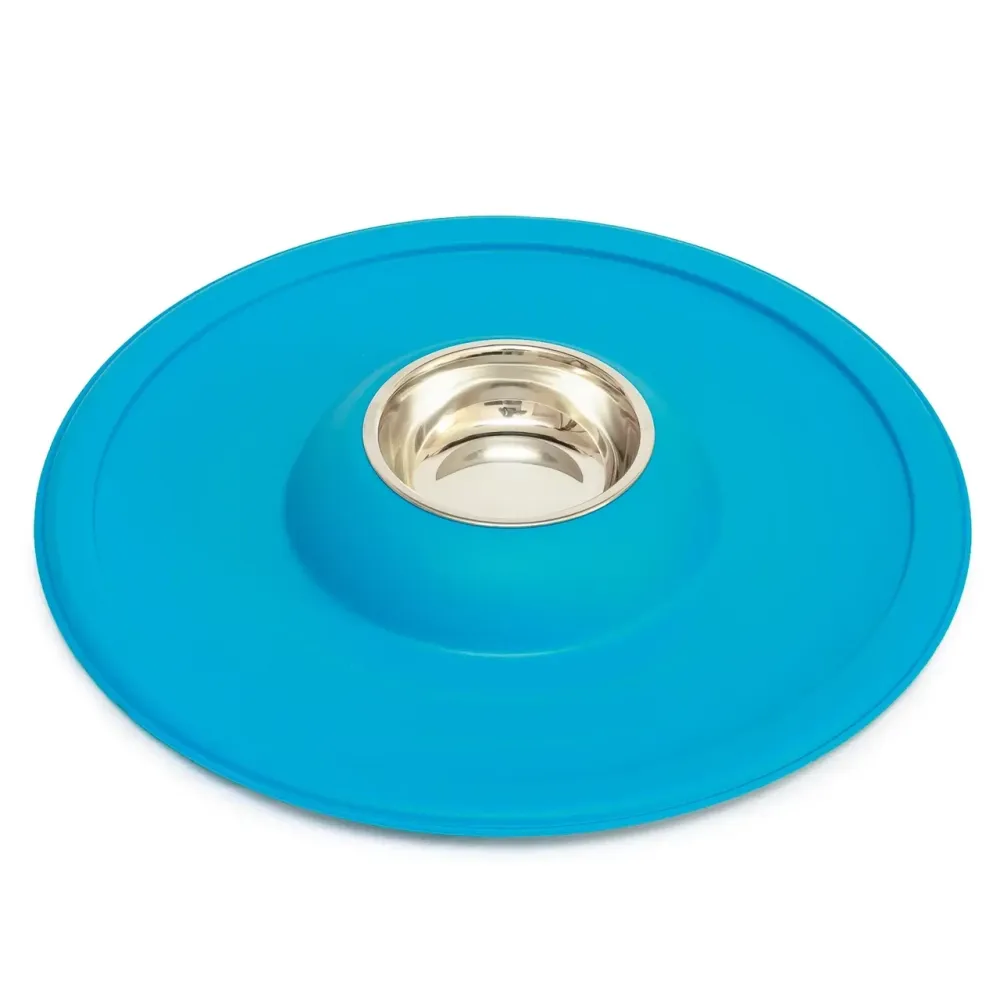 Миска металлическая для собак и кошек Volcano с мягким ковриком, миска антигрязь, 39 см Киев - изображение 2