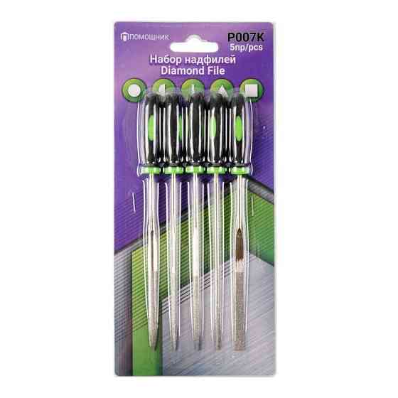 Набір надфілів різнопрофільних,5 пр.(3х160мм;круглий,напівкруглий,плоский,трикутний),в блістері P007K Одеса