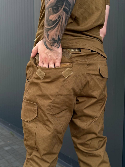 Тактичні штани койот ріп-стоп літні чоловічі, бойові армійські штани для штурму, служби та міста Львів - фото 6