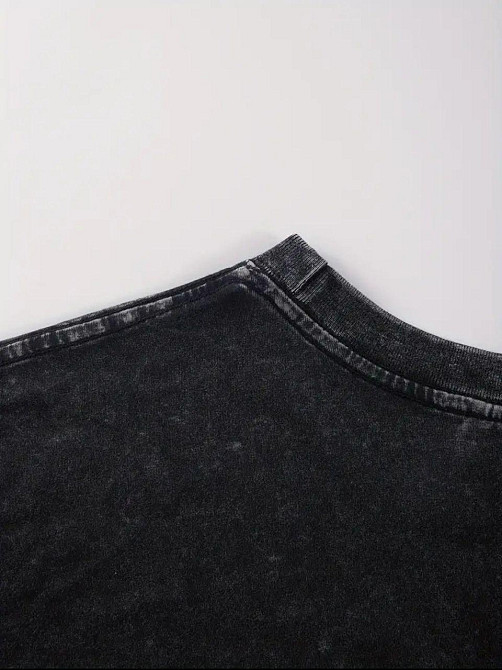 Футболка оверсайз у вініжному стилі з принтом Верблюд Чорний Харків - фото 4