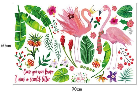 Виниловая наклейка на стену Розовый фламинго Киев - изображение 5