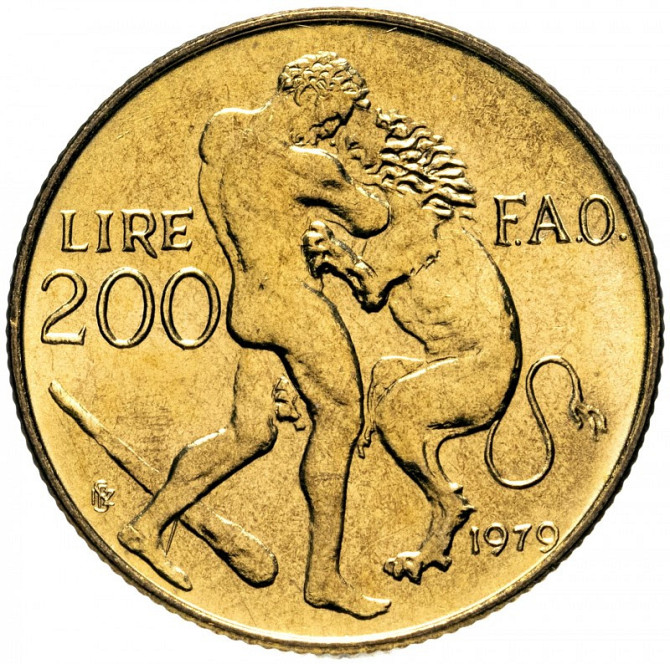 Монета 200 лір. 1979 рік, Сан-Маріно.UNC Полтава - фото 1