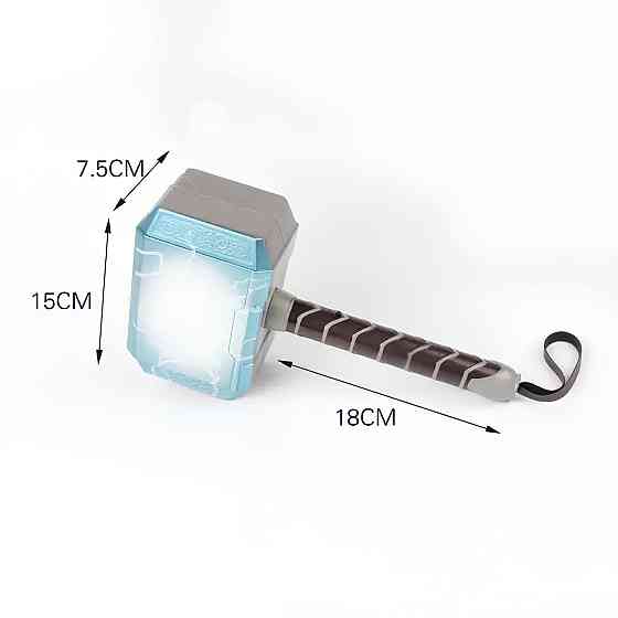 Молот Тора дитячий із звуковими ефектами RESTEQ. Косплей Месники Без підсвічування Київ