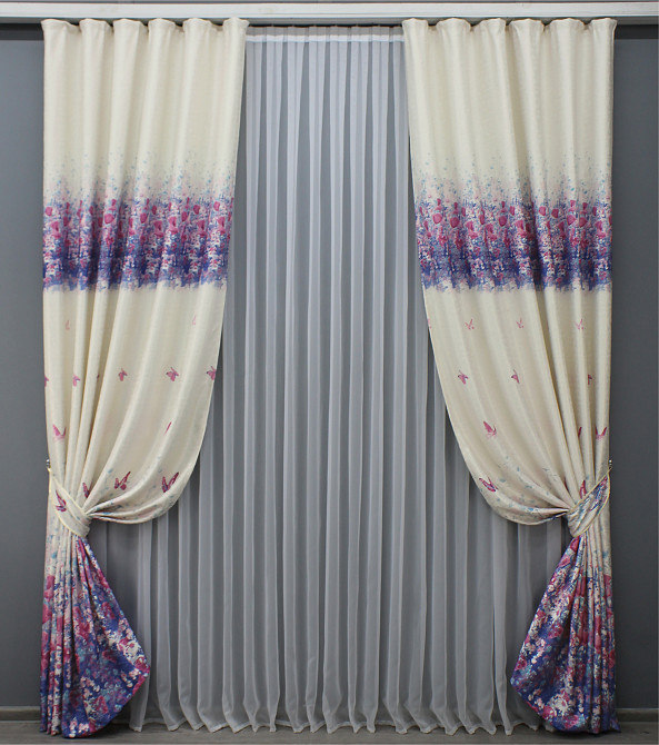 Комплект готовых штор VR-Textil Фотошторы № 1412ш Разноцветный 150х270 см 2 шт (33-0275) Киев - изображение 2