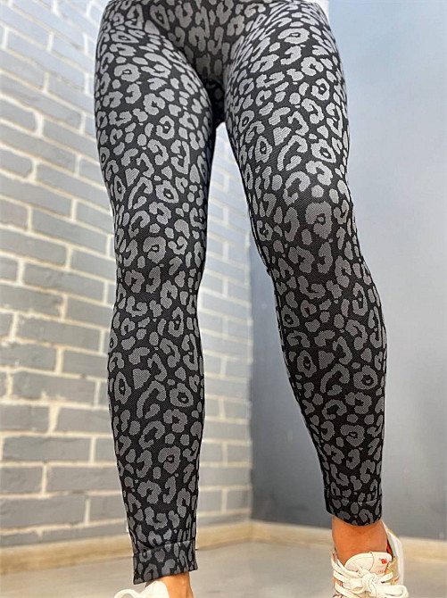 Лосини жіночі A-N 5372 леопардовий принт утягуючі пушап сірі, сірий, M Київ - фото 18