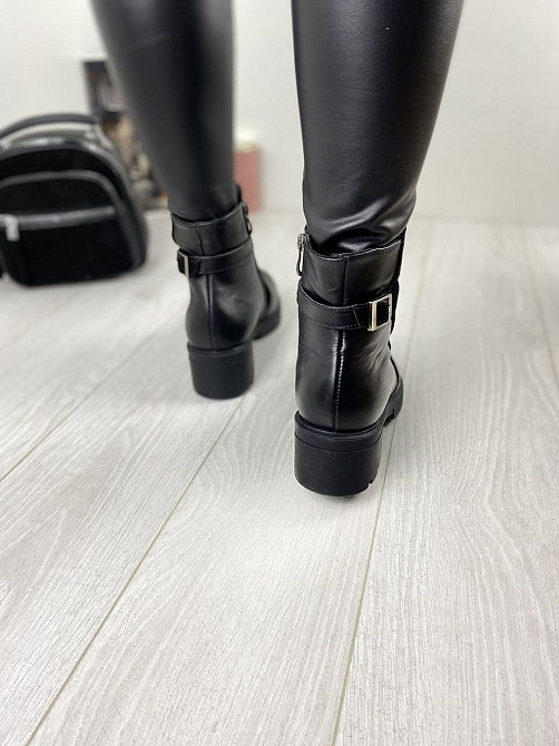 Черевики жіночі Днипро Джулия чорні шкіра+замша натуральна зима 36р.39р.40р. (2370) Коломыя - изображение 7