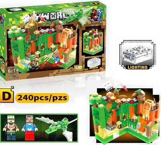 Lego MINECRAFT, Лего Майнкрафт Міцності, 4 різновиди, блоки світяться. Київ