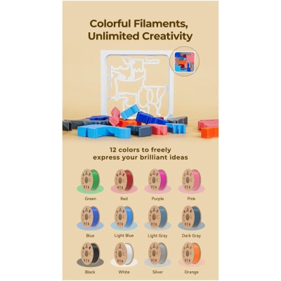 Пластик для 3D-принтера Creality PLA Fast, Ender, 1.75мм black1kg+white 1kg (3301010395) Винница - изображение 8