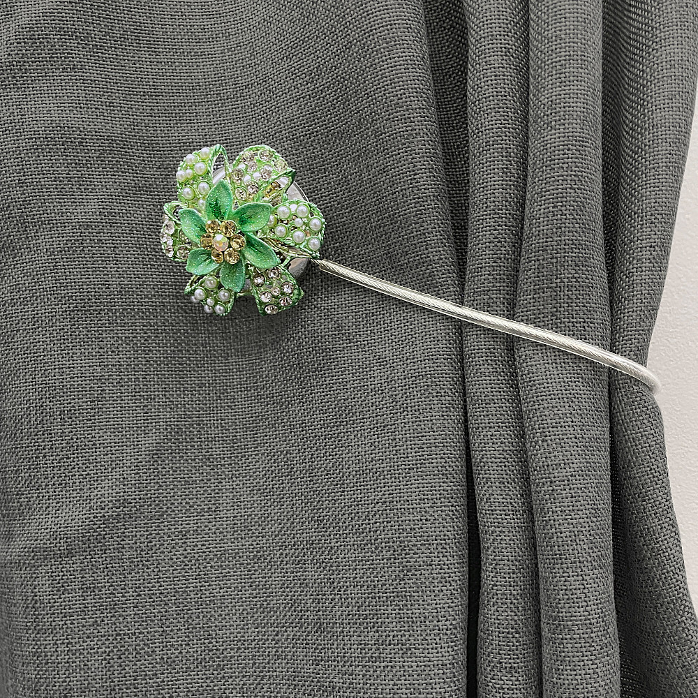 Магніти для штор та гардин "Flowers" набір 2 шт М'ятний (81-234) Київ - фото 4