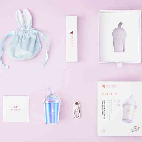 Вакуумний стимулятор у формі стаканчика з трубочкою BeYourLover Joy Cup голубий, 9.1 см х 4.6 см Sex Aura Київ