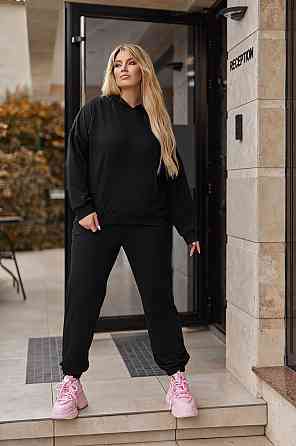 Спортивний костюм худі та джогери "Dante" | Батал | Розпродаж моделі Чорний, 50-52 Київ