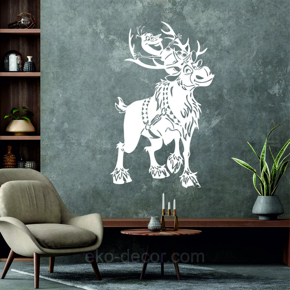 Декоративное настенное Панно «Олень», Декор на стену 70*43 см Киев - изображение 4