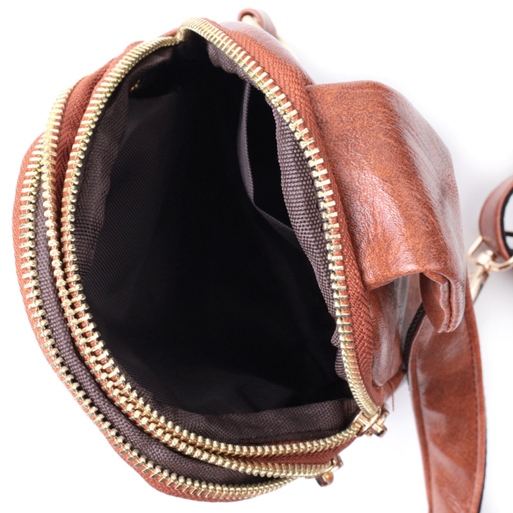 Компактная женская сумка через плечо на два отделения из экокожи Vintage 22783 Коричневый Киев - изображение 7