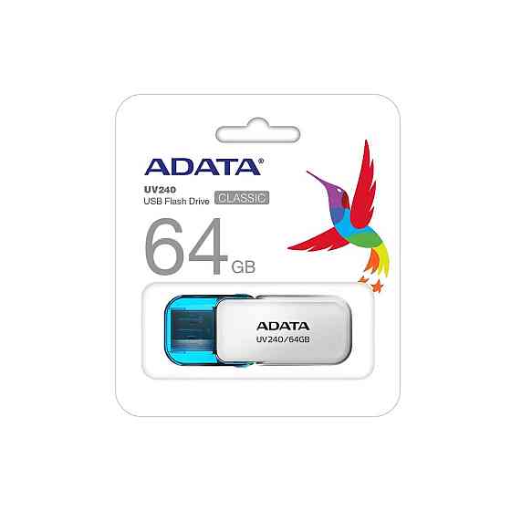 Flash A-DATA USB 2.0 AUV 240 64Gb White Киев