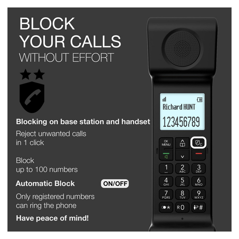 Бездротовий телефон DECT Alcatel ePure Premium з автовідповідачем 30 хв великий дисплей гучний звук чорний Київ - фото 5