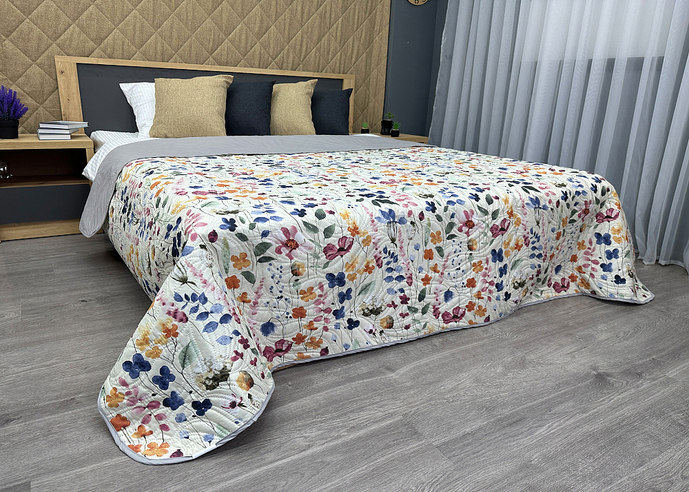 Покривало Decorator Bloomy 210х215 см с разноцветным цветочным принтом (85-174) Київ - фото 5
