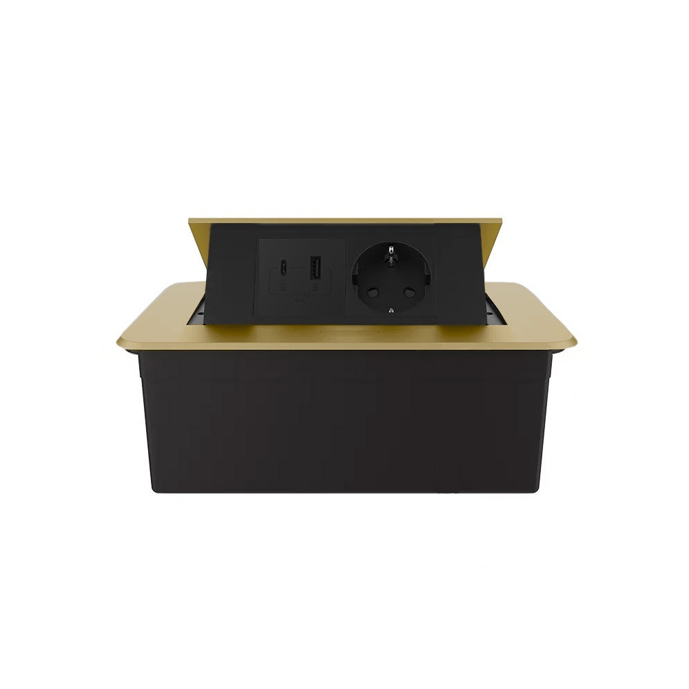 LIVOLO Меблева розетка LIVOLO золота, вбудована у стільницю, з USB-A і USB Type-C 36 Вт, висувн Коломия - фото 5