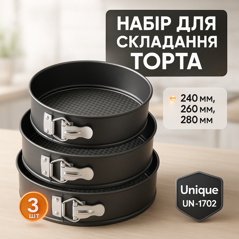 Набор форм для выпечки фарфоровые Unique UN-1702, Жаростойкая форма для запекания блюд QO-43 Львов - изображение 19