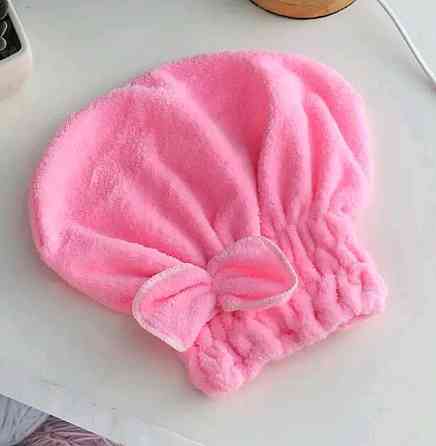 Тюрбан для сушки волос универсальный розовый Киев