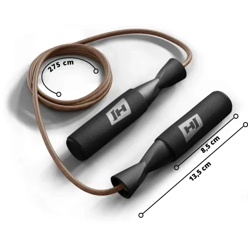 Скакалка шкіряна з підшипниками та м'якою рукояткою Hop-Sport L015 Київ