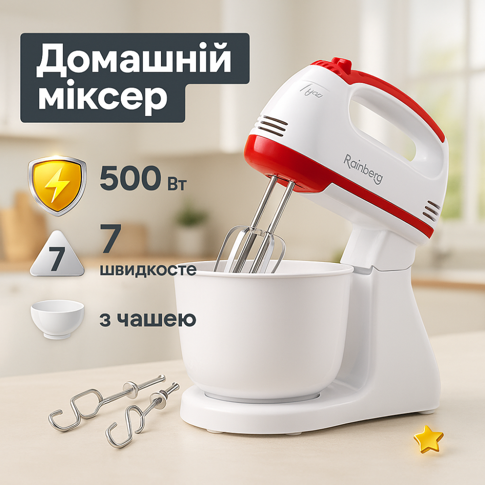 Миксер для кремов и муссов, Хороший миксер для крема двухвенчиковый бытовой IT-88 Львов - изображение 8