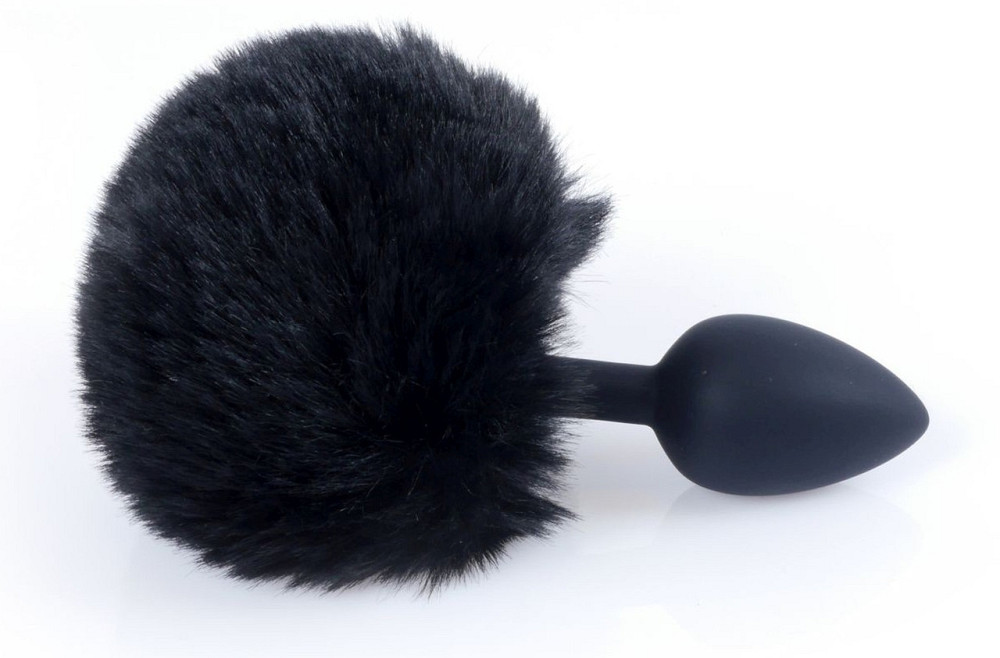 Анальна пробка (розмір S) з хвостом Boss Series - Silicon PLUG Bunny Tail Black, BS6400100 Sex Aura Київ - фото 5