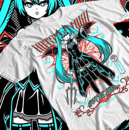 Футболка аниме Хатсуне Мику Аниме Гирл оверсайз (S/M/L) Черний AnimeJ0061 Днепр