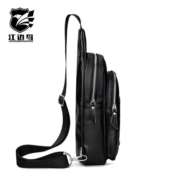 Сумка-слинг мужская черная через плече из натуральной кожи TIDING BAG A25F-515-1A Каменское - изображение 7