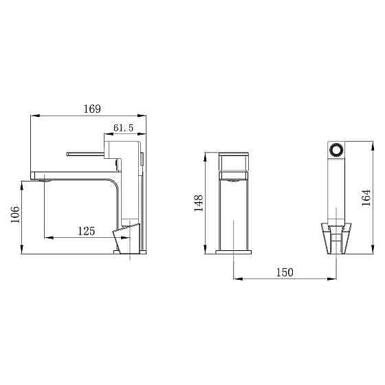 Змішувач для раковини Qtap Gemini (з гігієнічним душем) QTGEM272BLM45690 Black Matt Київ