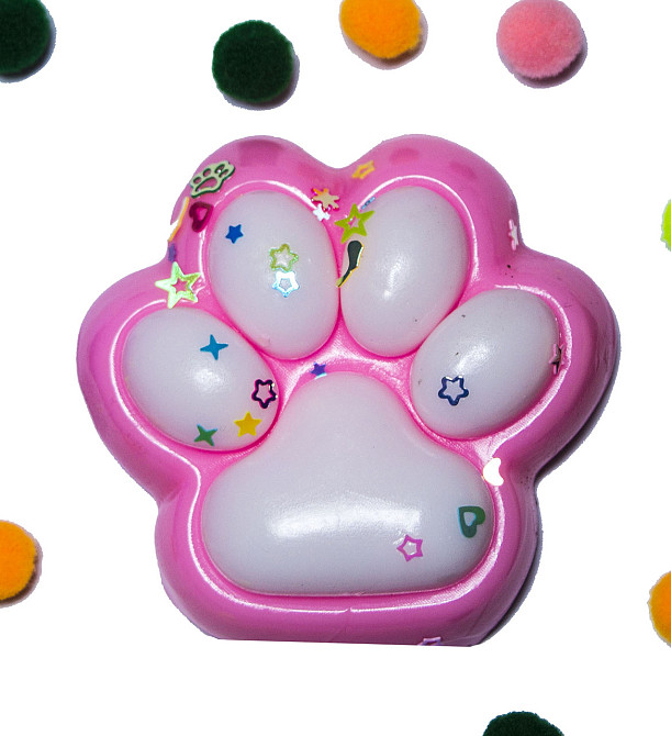 Іграшка-антистрес Сквіш Лапка Рожева Одеса - фото 1