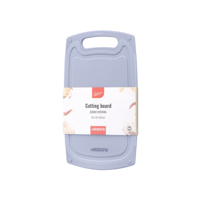 Дошка для нарізання Ardesto Gemini 25 х 15 х 0.8 см пластик, сірий (AR1425GR) Вінниця - фото 1