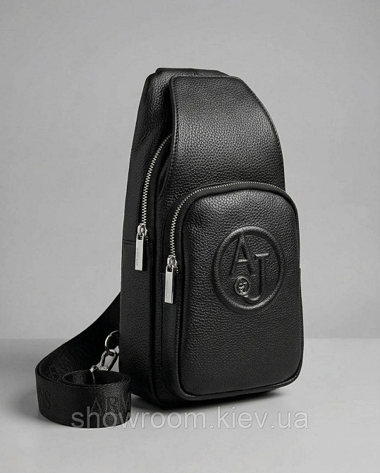 Чоловіча сумка на груди (слінг), бананка, барсетка Armani (2324-9) LUX Київ - фото 1
