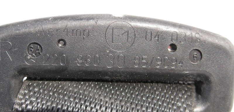 Mercedes-Benz  A2208603085 9C94 Ремінь безпеки задній лівий чорний S-Class W220 Одесса - изображение 2