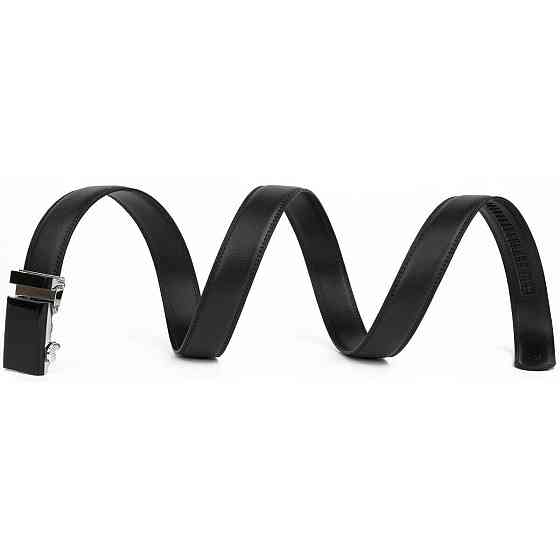 Ремінь чоловічий c подвійним рядком тонкий Vintage 20312 Чорний Київ