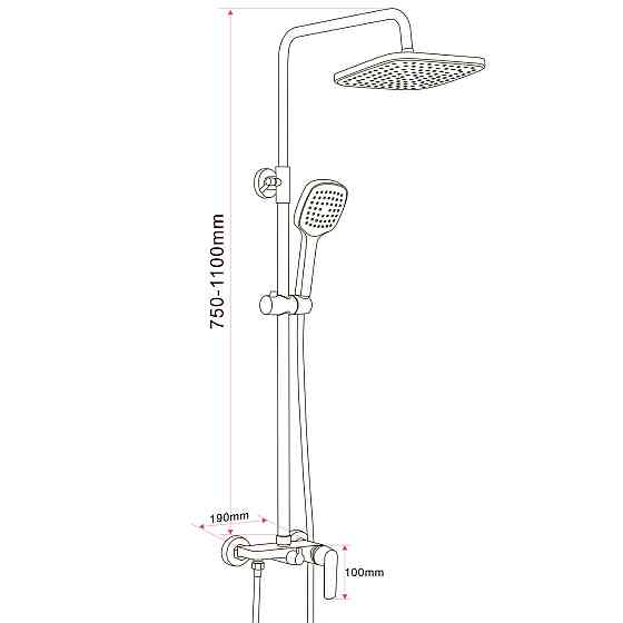 Душевая система Globus Lux LAGUNA GLA-0005NE (000032095) Киев