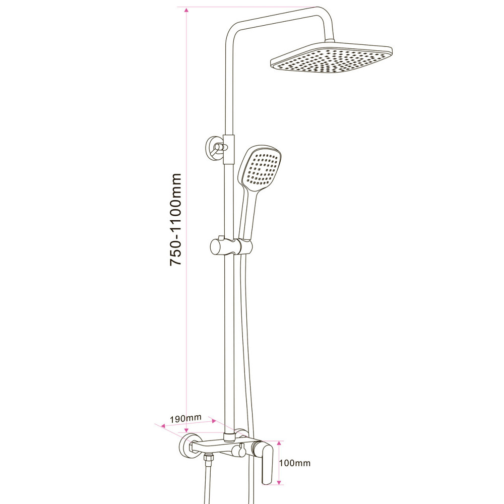 Душевая система Globus Lux LAGUNA GLA-0005NE (000032095) Киев - изображение 2